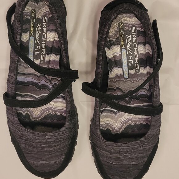 Black Mary Janes Skechers Memory Foam Womens Size 6 - Picture 6 of 15
